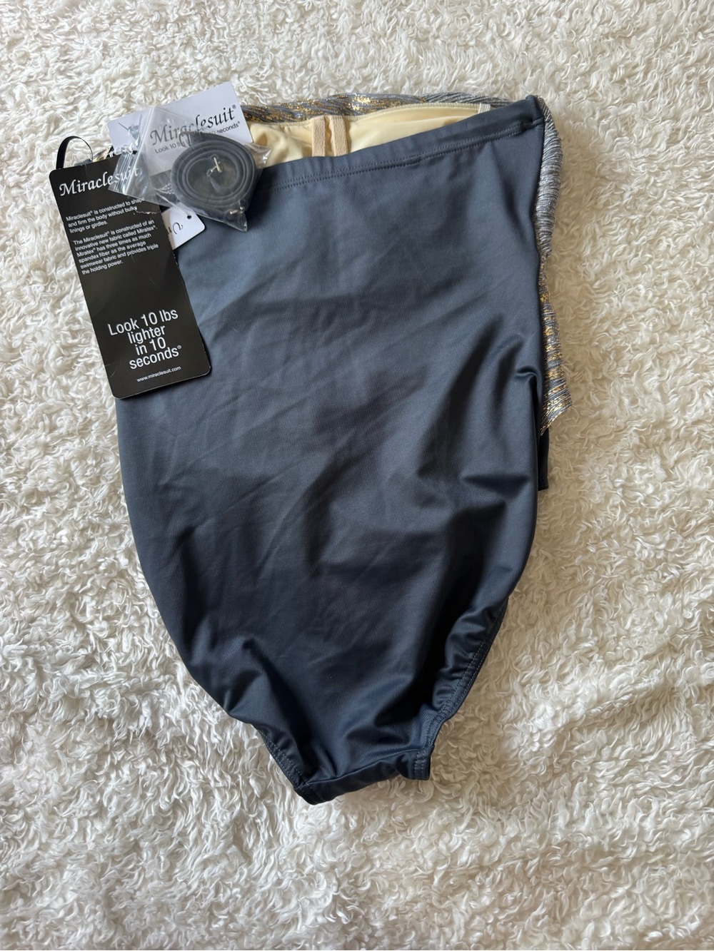 Miraclesuit "Sparkle Sands Brio" one-piece swimsuit underwire Size 12 NEW - Picture 5 of 9